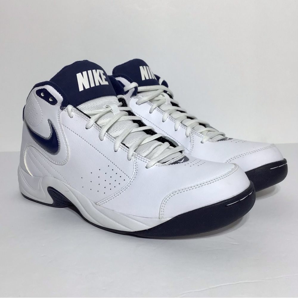 Nike The Overplay V High Top Sneakers Men’s Size 11 White Midnight Navy